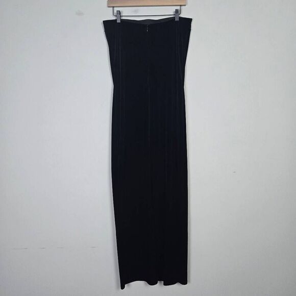 VTG Scott McClintock Womens Embellished Velvet Maxi Dress Sz 12 Black Vamp Glam - Picture 2 of 7